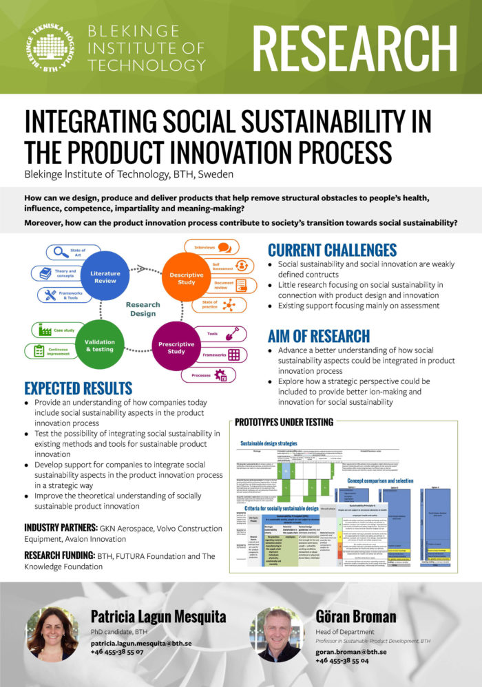 Image of poster Integrating social sustainability in the product innovation process