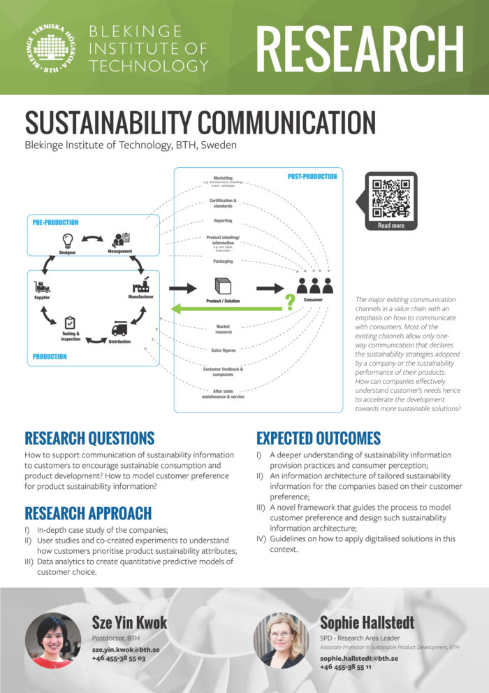 Image of poster Sustainability communications