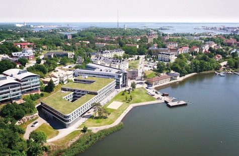 Flygfoto över Campus Gräsvik