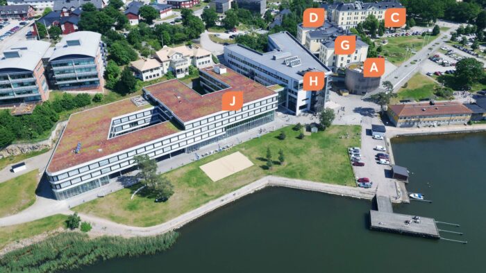 Karta över Campus Karlskrona