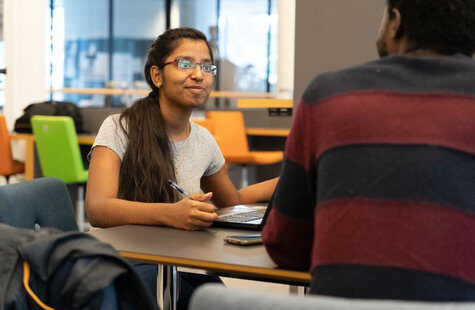 Students studying